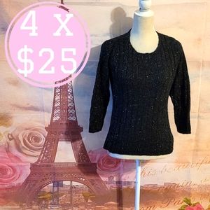 Carolyn Taylor sparkly blue sweater